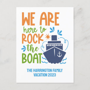Custom Name, Text & Year Cruise Postcard