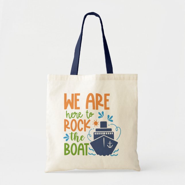 Custom Name, Text & Year Cruise Tote Bag (Front)