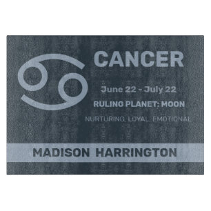 Custom Name / Text Zodiac Sign Cancer Cutting Board