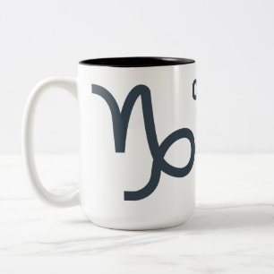 Custom Name / Text Zodiac Sign Capricorn Two-Tone Coffee Mug