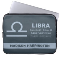 Custom Name / Text Zodiac Sign Libra