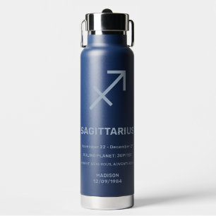 Custom Name / Text Zodiac Sign Sagittarius Water Bottle