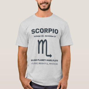 Custom Name / Text Zodiac Sign Scorpio T-Shirt