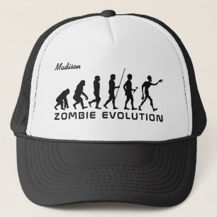 Custom name & text "Zombie Evolution" hats