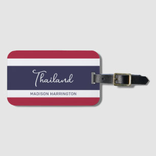 Custom Name Thailand Colours Luggage Tag