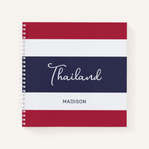Custom Name Thailand Colours Notebook