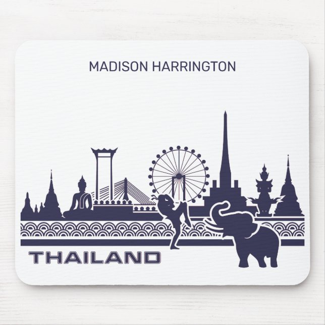 Custom Name Thailand Mouse Mat (Front)