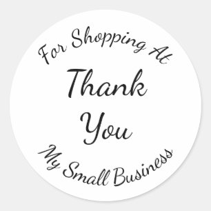 Custom Name Thank You For Your Support Classic Round Sticker