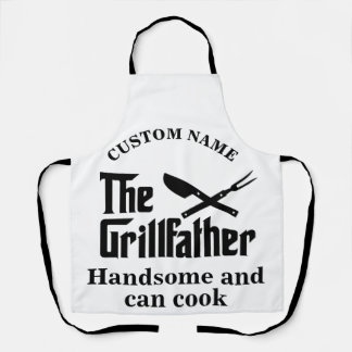 Custom name The Grillfather chef Apron