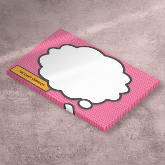 Custom Name Think Bubble Fun Retro Comic Book Post-it Notes