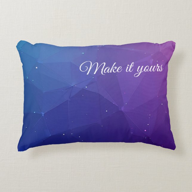 Custom Name Throw Pillow – Geometric Gradient Desi (Front)