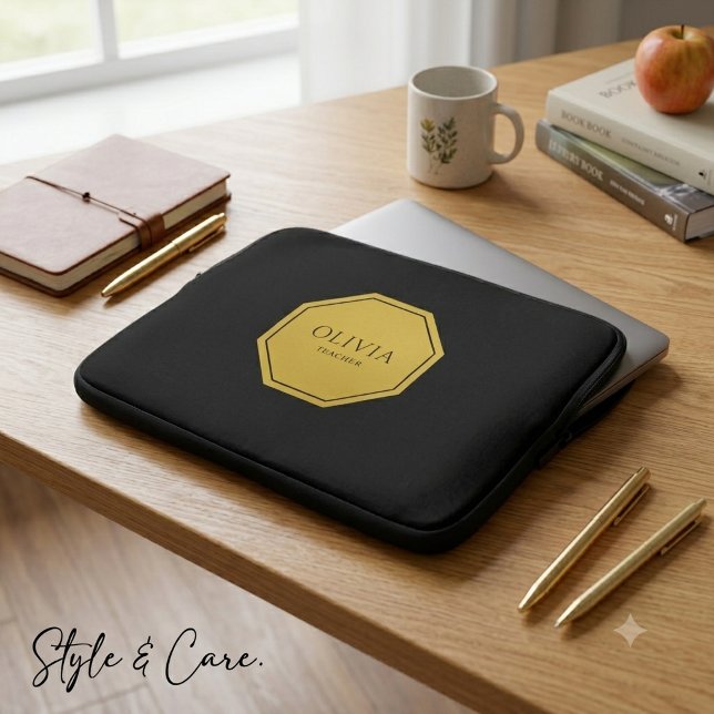 Custom Name & Title 13" Neoprene Laptop Sleeve (Custom Name & Title 13 Neoprene Laptop Sleeve)