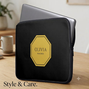 Custom Name & Title 15" Neoprene Laptop Sleeve
