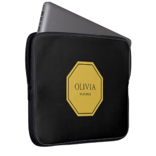 Custom Name & Title 15" Neoprene Laptop Sleeve