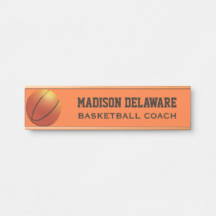 Custom name & title Basketball Door Sign