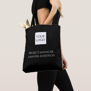 Custom Name Title Business Logo Tote Bag