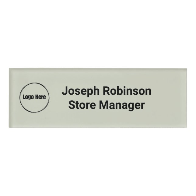 Custom Name Title Logo White Sage Tag (Front)