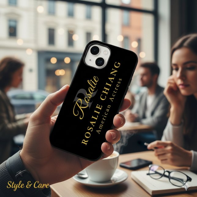 Custom Name & Title with Monogram Case-Mate iPhone Case (Custom Name & Title with Monogram Case-Mate iPhone 14 Case)