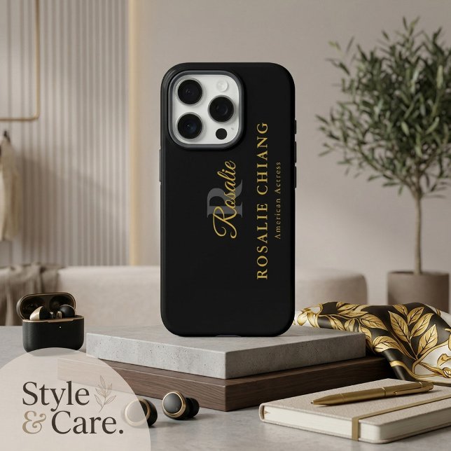 Custom Name & Title with Monogram Case-Mate iPhone Case (Custom Name & Title with Monogram iPhone 16 Pro Case)