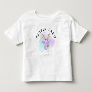 Custom Name Toddler Girl Cousin Crew Easter Family T-Shirt