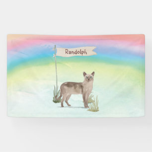 Custom Name Tonkinese Cat Pet Banner