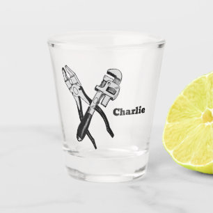 Custom name TOOLS Shot Glass