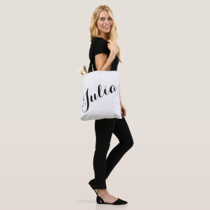 custom name tote bag