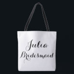 Custom name tote bag<br><div class="desc">Bridesmaid custom name tote bag</div>