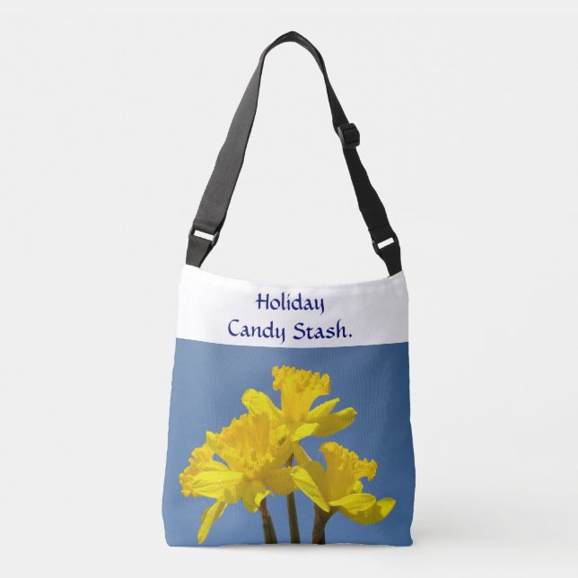 Custom Name Tote! Daffodil Tote bags Easter Stash (Front)