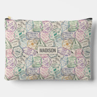 Custom name Travel Stamps Pattern