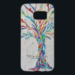 Custom Name Tree<br><div class="desc">Make your phone stand out with this unique design. This Samsung Galaxy case is decorated with a print of one of my mosaics. I made the mosaic using tiny pieces of brightly coloured glass set into a pale grey background. Customise it by changing the name to your own or that...</div>