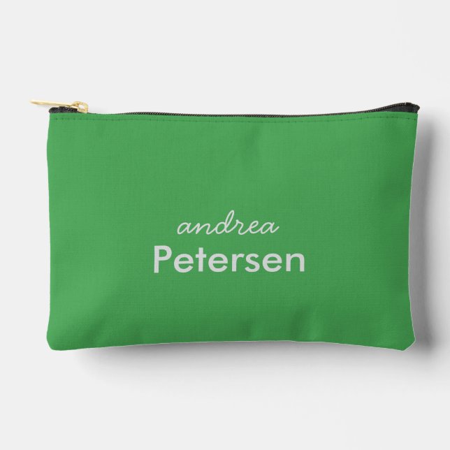 Custom name trendy modern minimalist accessory pouch (Front)