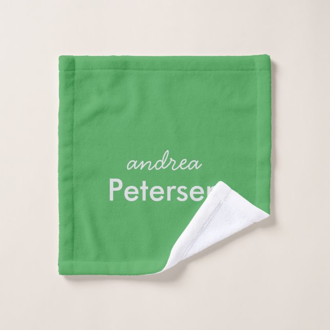 Custom name trendy modern minimalist wash cloth (Wash Cloth)