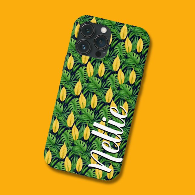 Custom Name Tropical Bold Flower - Phone Case (Custom Name Tropical Phone Case)