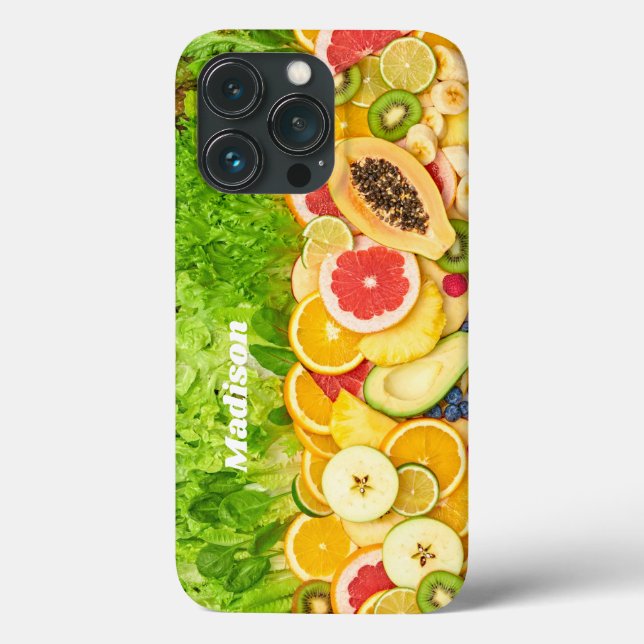 Custom Name Tropical Fruits phone cases (Back)
