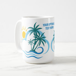 Custom Name Tropical Islands Coffee Mug