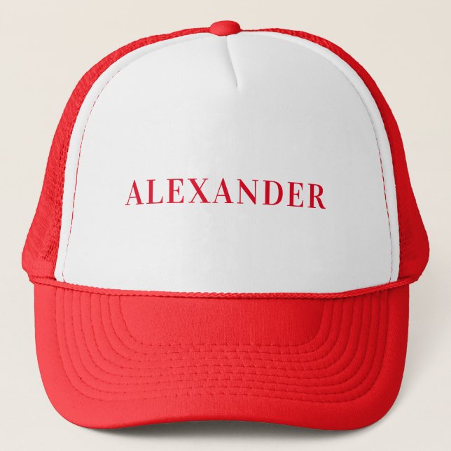 Custom Name Trucker Hat - Your Font and Colors (Front)
