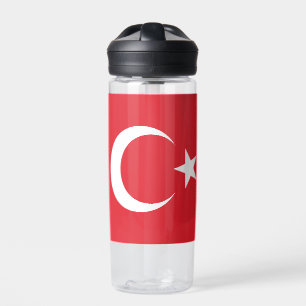Custom Name Turkey Flag Water Bottle