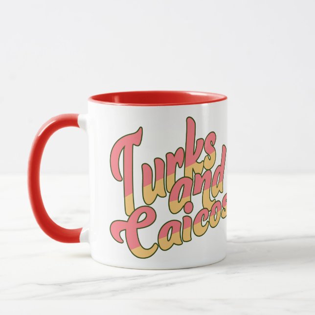 Custom Name Turks and Caicos Conch Mug (Left)