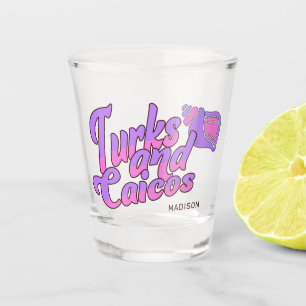 Custom Name Turks and Caicos Conch Shot Glass