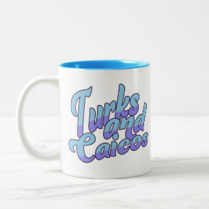 Custom Name Turks and Caicos Conch Two-Tone Coffee Mug