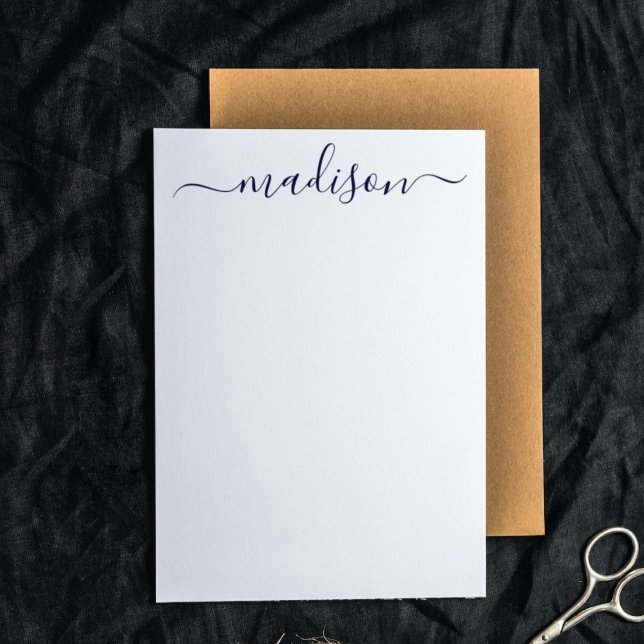 Custom Name Typography Blue & White  Card (Creator Uploaded)