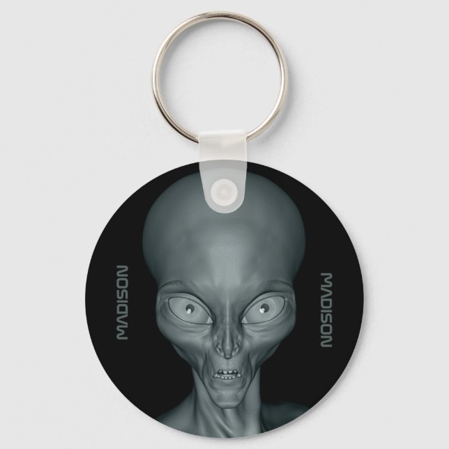 Custom name UFO Alien key chains (Front)