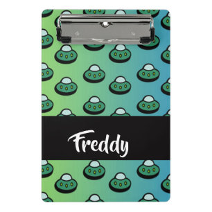 Custom name ufo on gradient mini clipboard