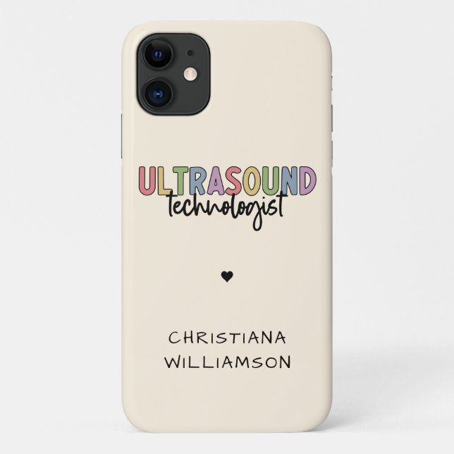 Custom Name Ultrasound Technologist Gifts  Case-Mate iPhone Case (Back)