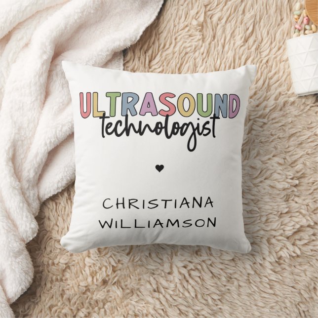 Custom Name Ultrasound Technologist Gifts Cushion (Blanket)