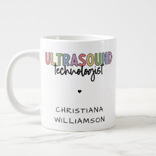 Custom Name Ultrasound Technologist Gifts Large Coffee Mug