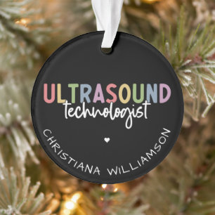 Custom Name Ultrasound Technologist Gifts Ornament