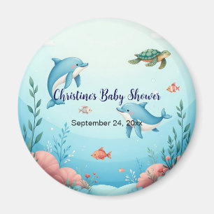 Custom Name Under the Sea Baby Shower favour Magnet