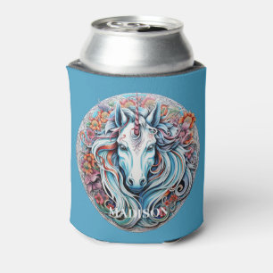 Custom Name Unicorn Can Cooler